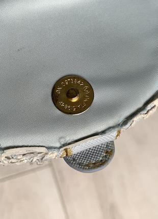 Маленький голубой женский кошелек с кружевом8 фото