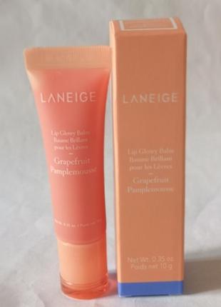 Зволожуючий та відновлюючий блиск-бальзам для губ laneige lip glowy balm grapefruit 10 гр3 фото