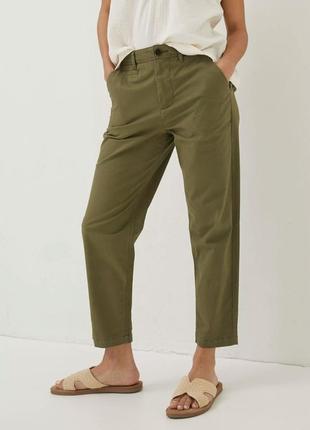 Идеальные высокие брюки брюки брючины чинос кольра хаки р.16-18