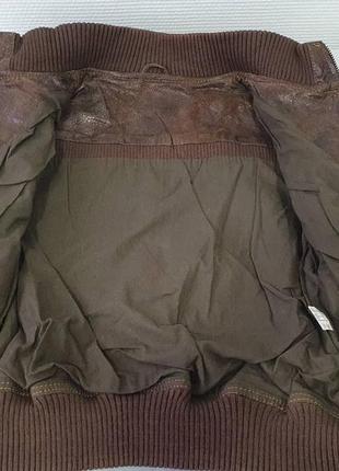 Новая женская кожаная куртка, бомбер "vera pelle" с эффектом состаривания. размер 48, м/l.9 фото