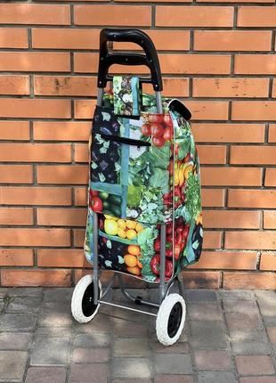 Большая хозяйственная тачка кравчучка с сумкой тележка метало каркас 98 см