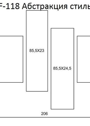 Модульная картина на холсте из 4-х частей "абстракция стиль"2 фото