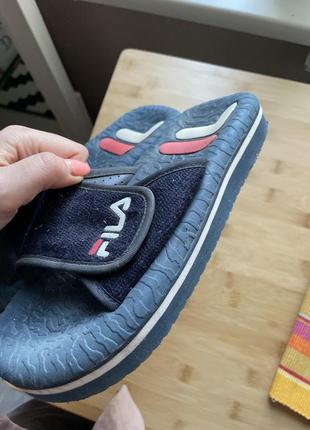 Брендові шльопанці сланці сині fila