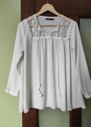 Блуза с кружевом в стиле бохо3 фото