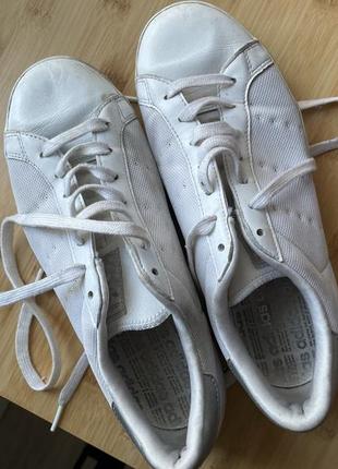 Adidas білі кеди шкіра тканина легкі зручні1 фото