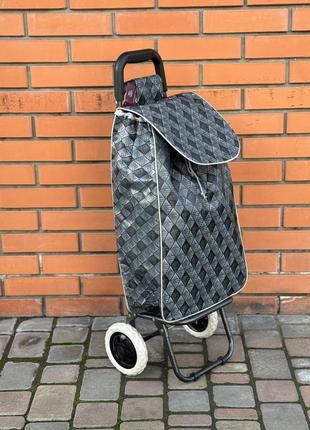 Большая хозяйственная тачка кравчучка с сумкой тележка метало каркас 95 см1 фото
