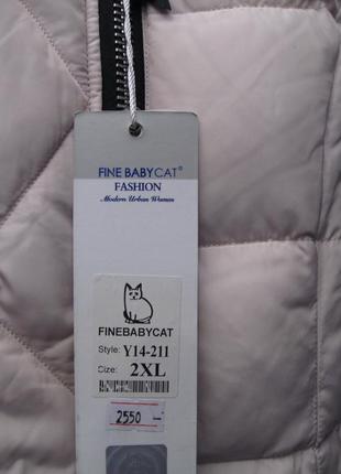 Розпродаж!!! пуховик fine baby cat, тінсулейт, молочний, р. 2xl3 фото