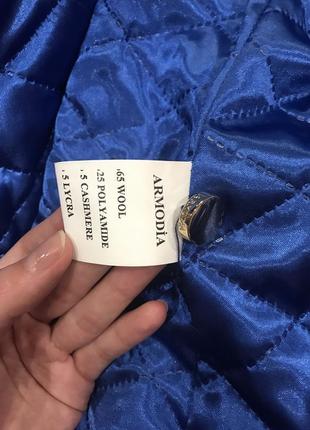 Розпродаж, турецьке пальто з вовни яскраво-синього кольору з позо7 фото
