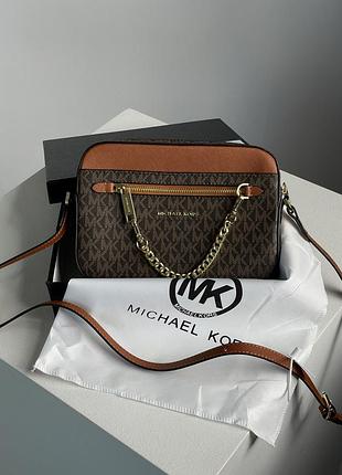 Женская сумочка michael kors коричневая 24 х 17 х 6 см