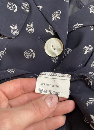 Винтажная удлиненная блуза блузка блузон с перламутровыми пуговицами Jammer, xl4 фото