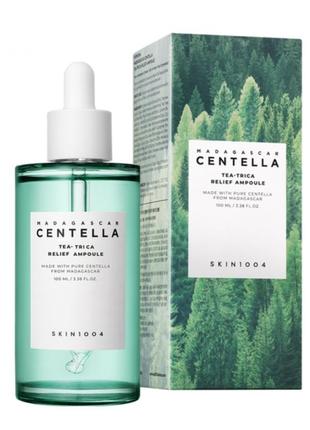 Успокаивающая сыворотка для проблемной кожи skin1004 madagascar centella tea-trica relief ampoule