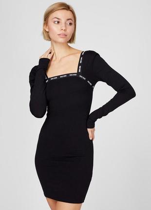 Платье черное мини tally weijl, размер м