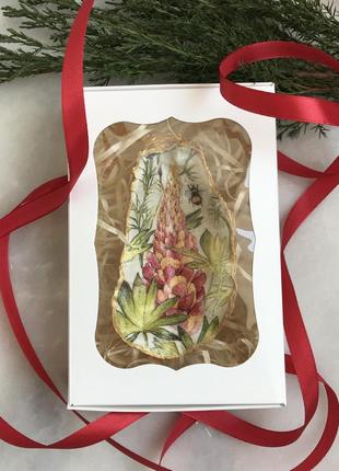 Ручная работа! невероятная богемная пиала-устрица "botanical" для хранения украшений, мелочей