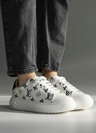 Кросівки louis vuitton lv trainer time out monogram white black