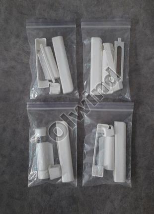 4 комплекта декоративных накладок на петле мако для пластикового окна двери белые
