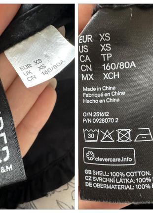 Черное короткое платье h&amp;m широкое мини xs-s на весну-лето-осень с воротом платье5 фото