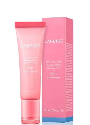 Зволожуючий та відновлюючий блиск-бальзам для губ laneige lip glowy balm berry 10 гр2 фото