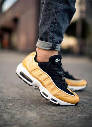 Nike air max 95 satin wheat gold black 🆕 чоловічі кросівки 🆕 купити накладений платіж