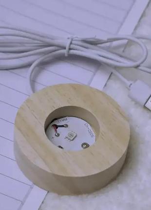 Декоративный 3d ночник от power bank/ usb хрустальный шар луна