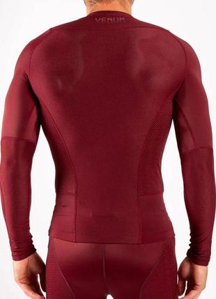 Рашгард venum g-fit rashguard long sleeves burgundy5 фото