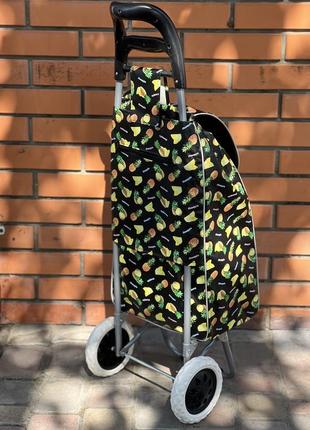 Большая хозяйственная тачка кравчучка с сумкой тележка метало каркас 98 см