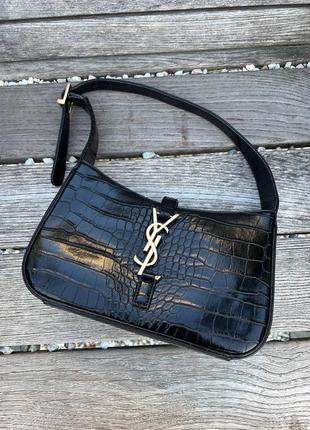 Yves saint laurent hobo croco black