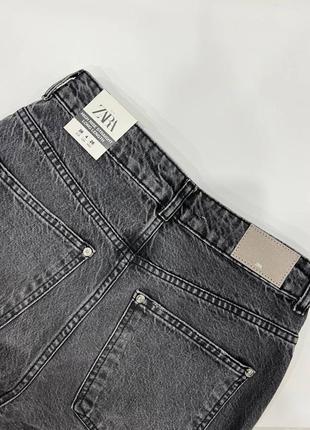 Джинсы джинсы серые zara straight 34 xs 36 s 38 m6 фото