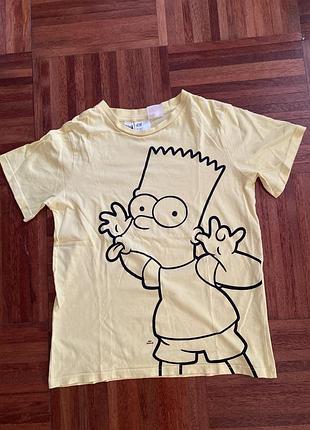 Нова бавовняна підліткова футболка h&m the simpsons 158/164  швеція 🇸🇪