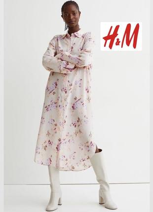 Сукня міді в квітковий принт від h&m