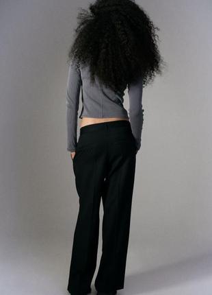 Широкие/классические брюки h&amp;m черные2 фото