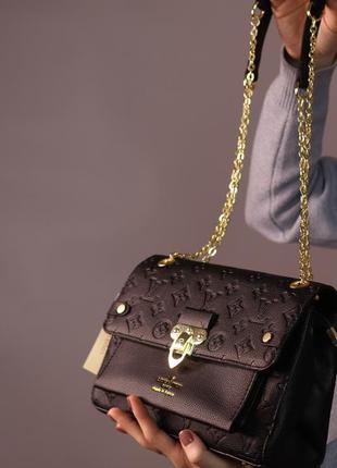 Женская сумка louis vuitton vavin black, женская сумка, брендовая сумка, луи виттон черного цвета4 фото