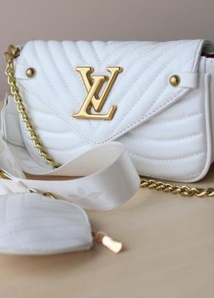 Женская сумка louis vuitton multi pochette white женская сумка, брендовая сумка louis vuitton multi pochette w