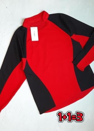 🌿1+1=3 спортивная мужская красная кофта свитер лонгслив s-enduro, размер 44 - 46