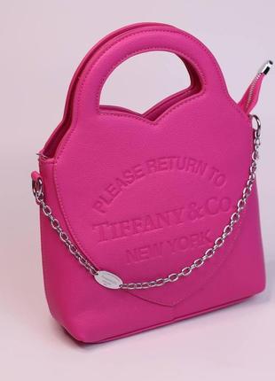 Женская сумка tiffany&co mini tote bag pink, женская сумка, тиффани энд ко розового цвета
