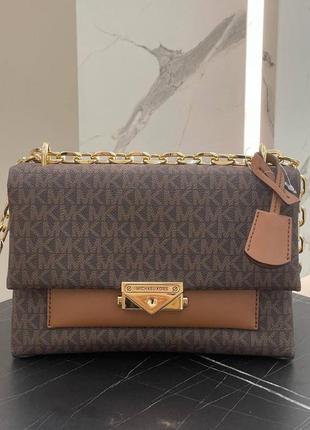 Сумка брендовая michael kors cece medium logo shoulder bag оригинал на подарок