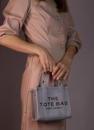 Женская сумка marc jacobs tote bag mini gray женская сумка, сумка марк джейкобс тоте бег мини серого цвета4 фото
