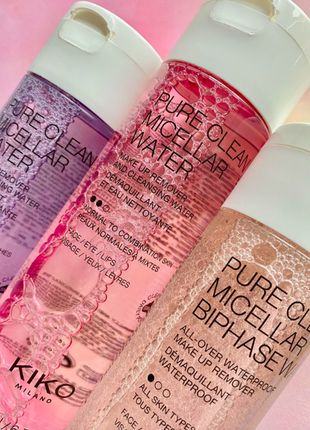 Мицеллярная вода pure clean water micellar kiko milano