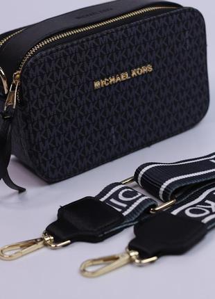 Жіноча сумка michael kors gray/black, женская сумка, брендова сумка, майкл корс сіра/чорна4 фото