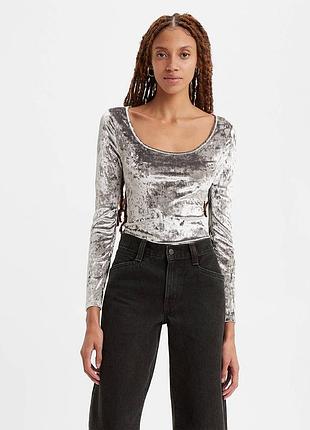 Женский бархатный лонгслив levi's