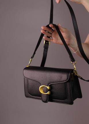 Жіноча сумка coach tabby black, женская сумка, коуч чорного кольору5 фото