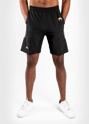 Тренировочные шорты venum g-fit training shorts black/gold1 фото