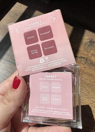 Палетка тіней colourpop sorbet6 фото