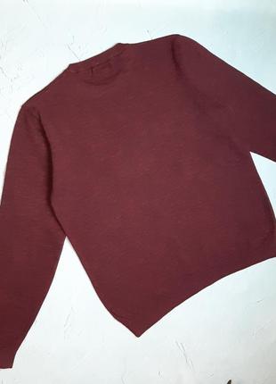 🎁1+1=3 фирменный мужской свитер бордо next, размер 48 - 503 фото