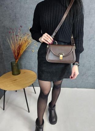 Стильная сумочка шоколадного цвета 🍫