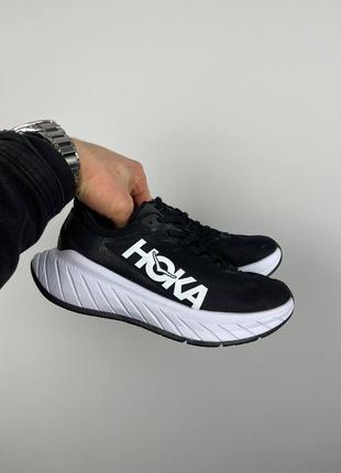 Кроссовки hoka one carbon x white black5 фото