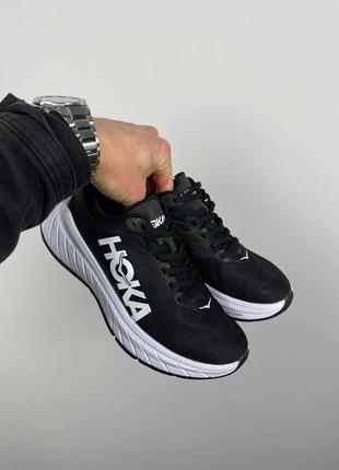 Кроссовки hoka one carbon x white black4 фото