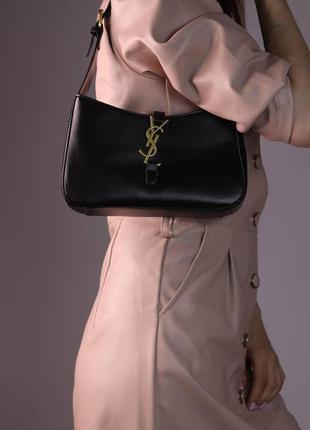 Женская сумка yves saint laurent hobo black, женская сумка, брендовая сумка ив сен лоран хобо, черного цвета3 фото