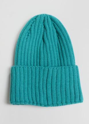 Новая бирюзовая теплая шапка asos &amp;other brands3 фото