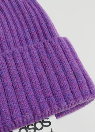 Новая фиолетовая теплая шапка asos &amp;other brands7 фото