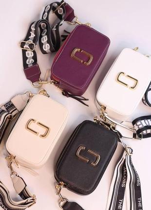 Женская сумка marc jacobs logo violet женская сумка, брендовая сумка марк джейкобс фиолетовая4 фото